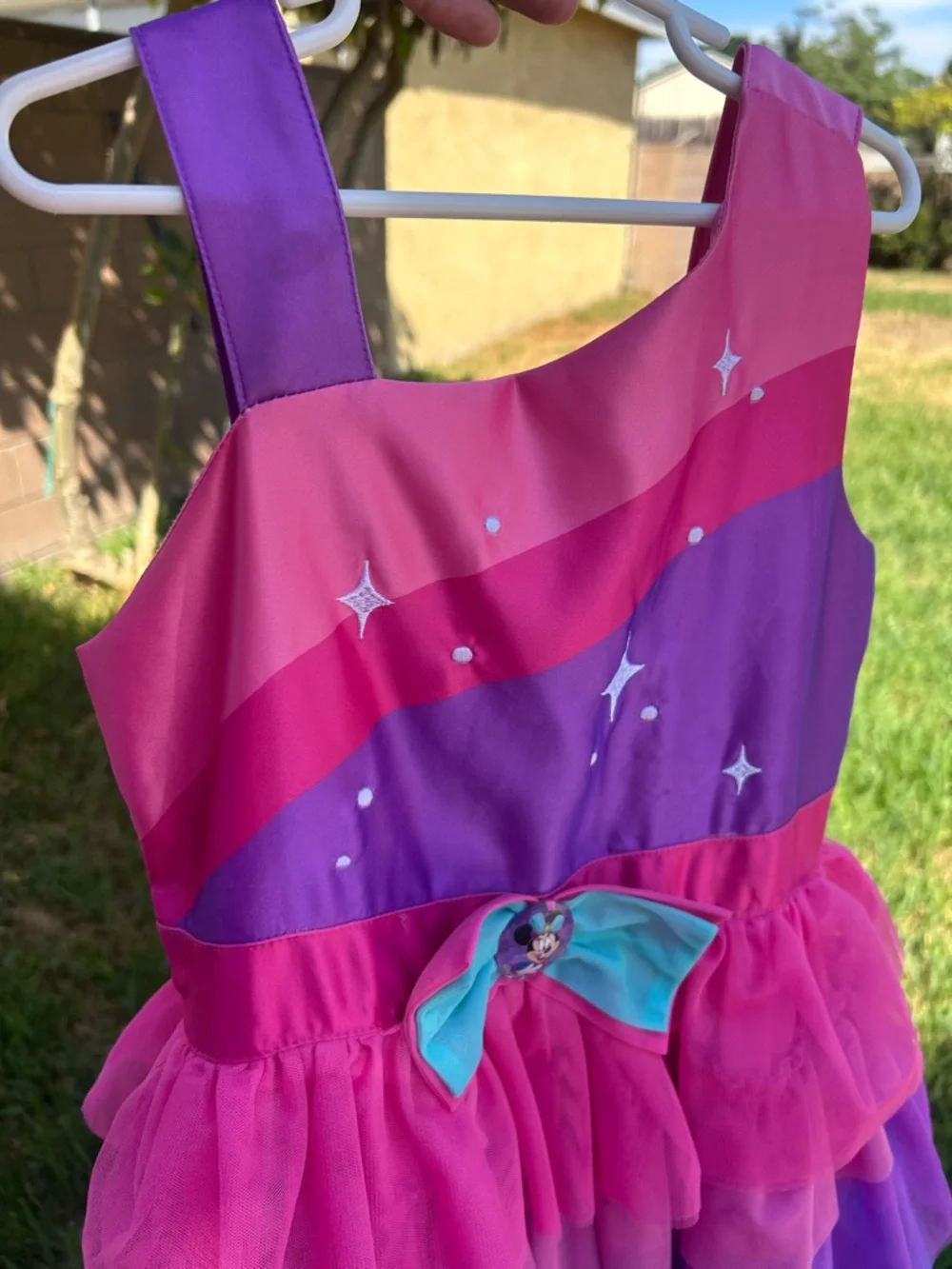 Disneyland resort 70th anniversary Rainbow Tulle Party Dress for Girls